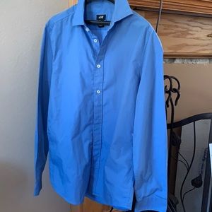 HM blue dress shirt work shirt easy iron